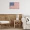 Stupell Industries Rustic American Flag Red White Blue Distressed Pattern Wall Plaque Art